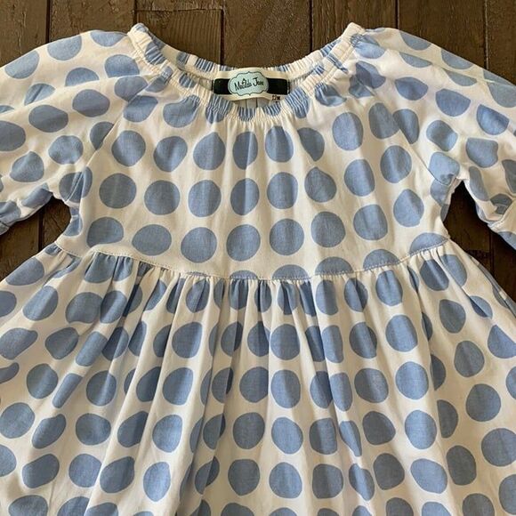 Matilda Jane White Top with Blue Polka Dots 12-18M - Picture 2 of 4